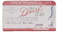Early Diners' Club card.